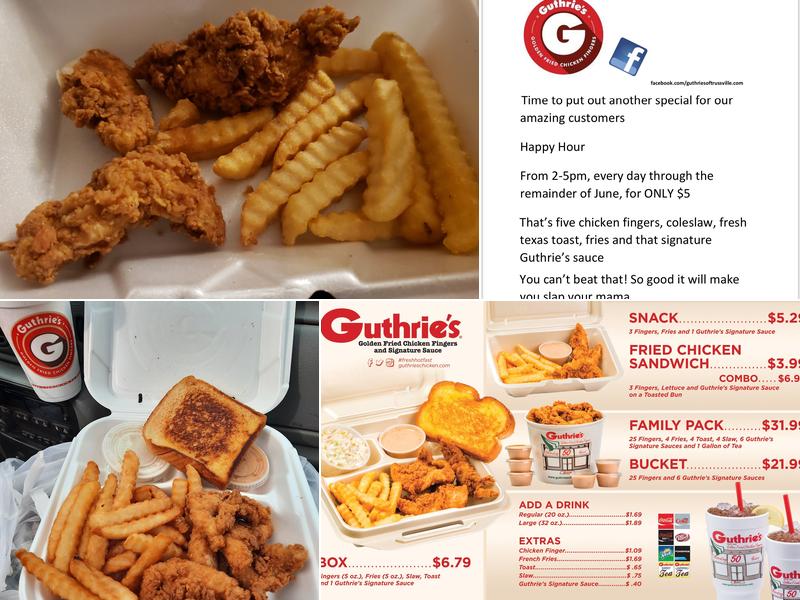 Guthries Trussville Menu