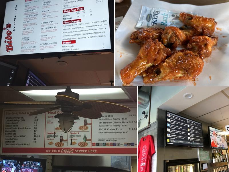 Bibo's NY Pizza Menu