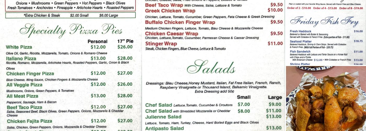 Donatello's Menu