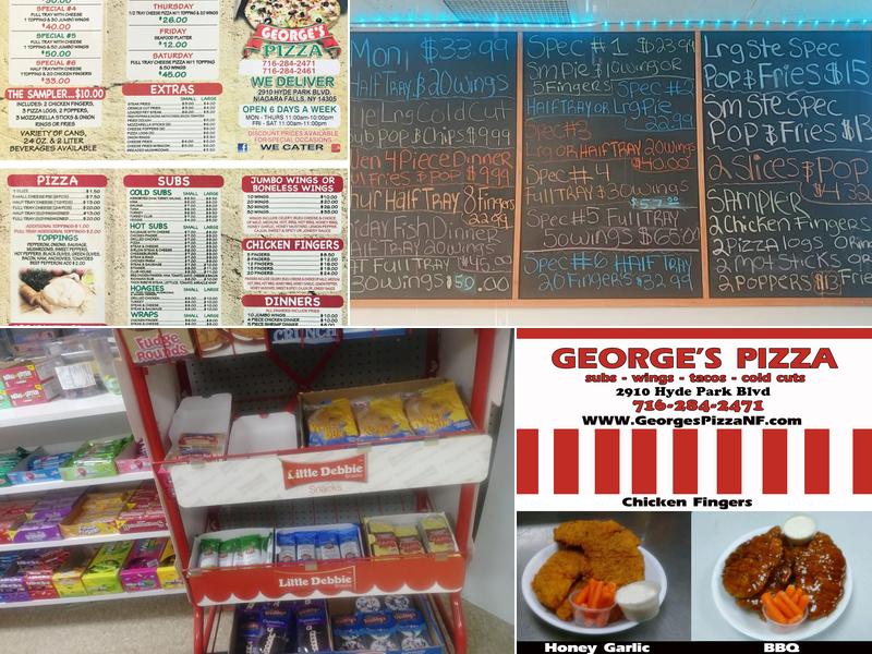 George's Pizza Menu
