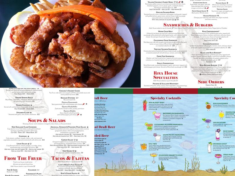 Riva Fish House Menu