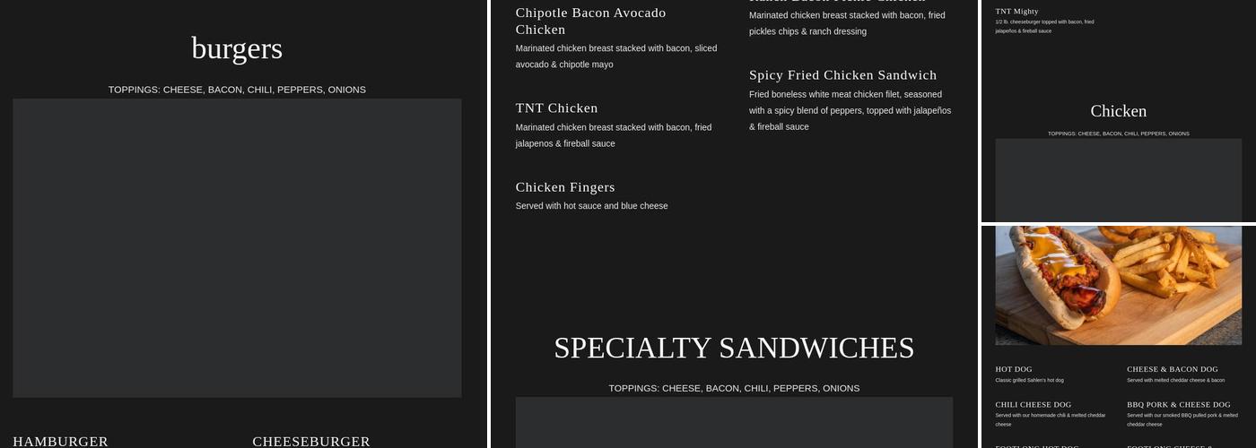 Mississippi Mudds Menu