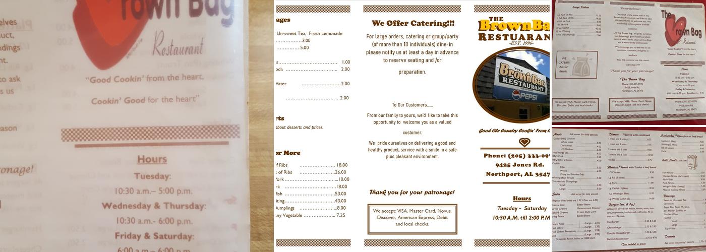 Brown Bag Menu