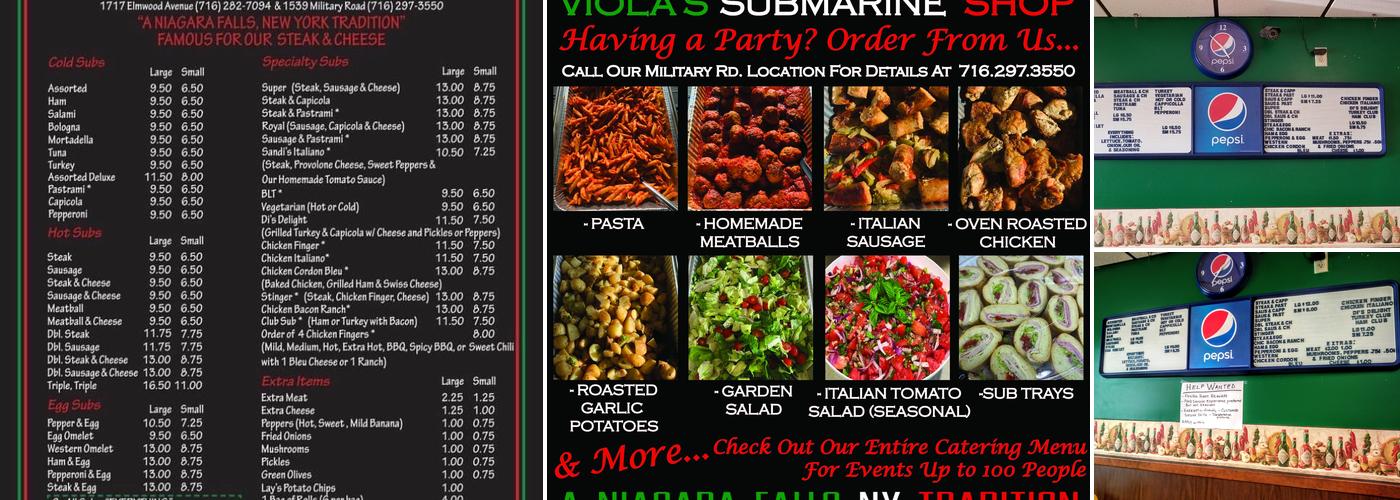 Viola's Submarine House Menu
