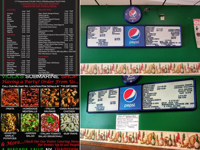 Viola's Submarine House Menu