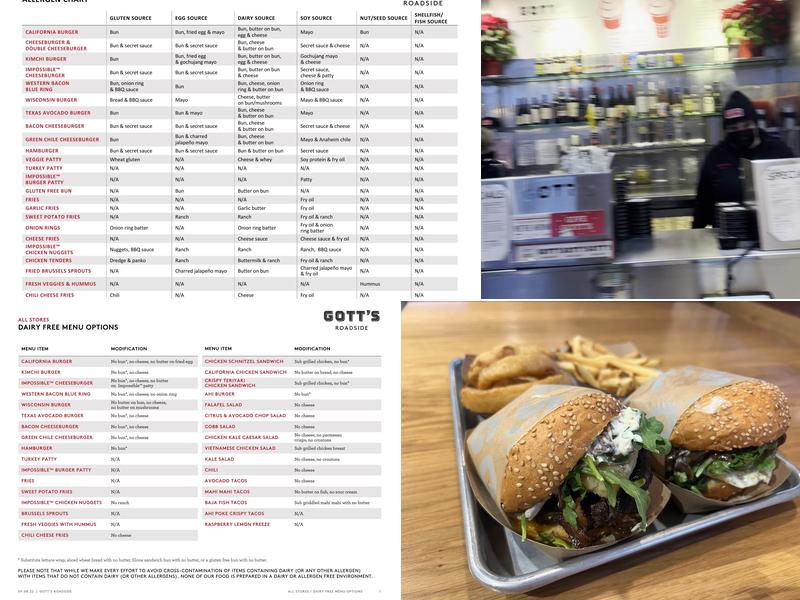 Gott's Roadside Menu