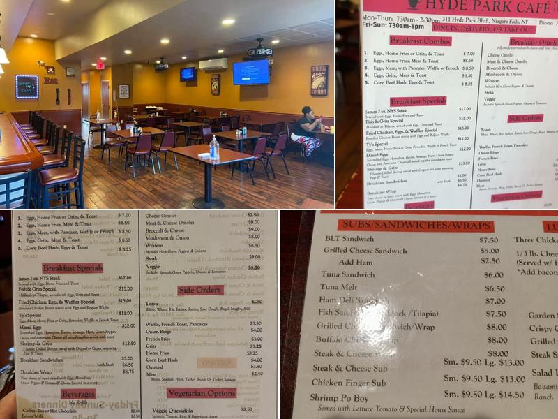 Hyde Park Café Menu