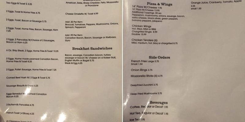 Royal Cafe Menu