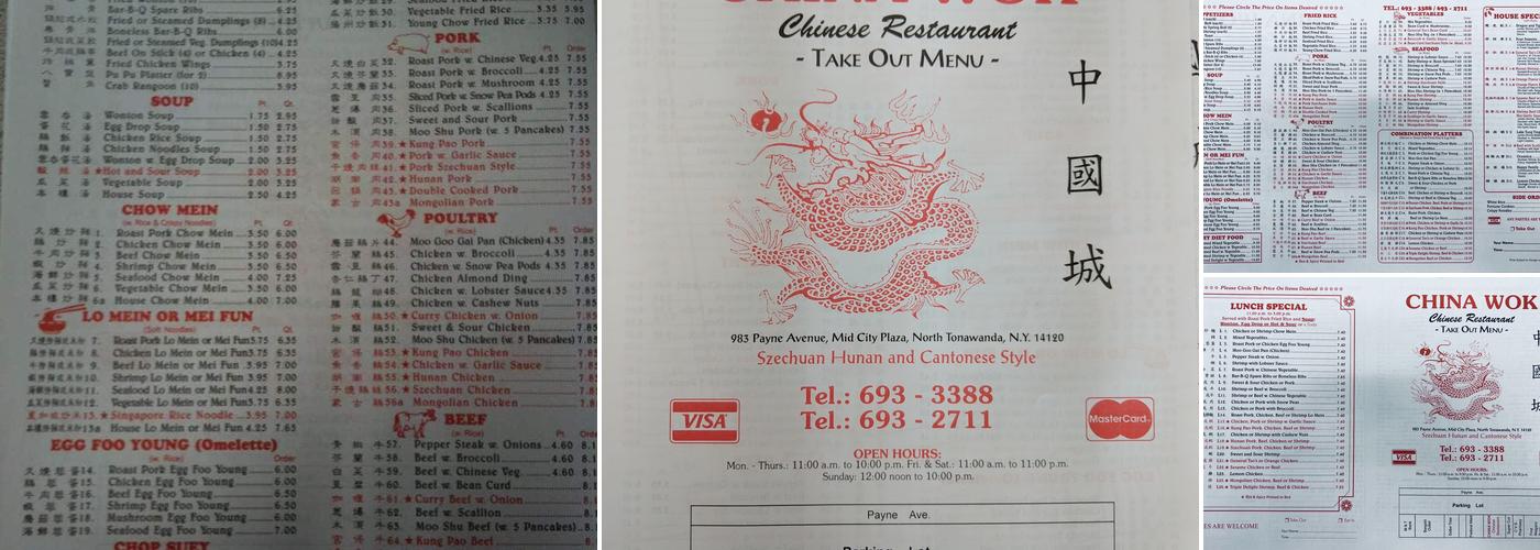 China Wok Restaurant Menu