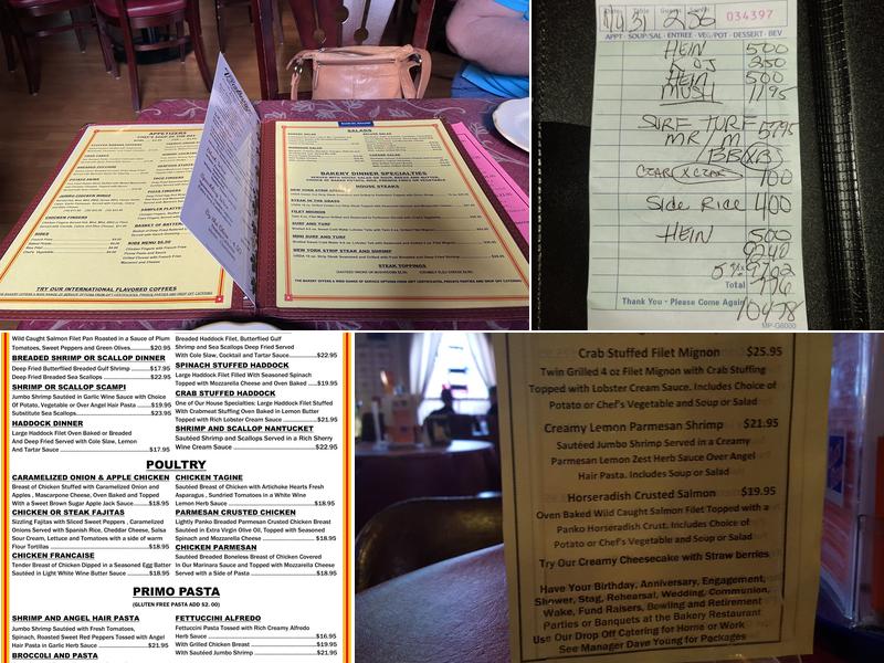 Bakery Restaurant Lounge and Club Menu