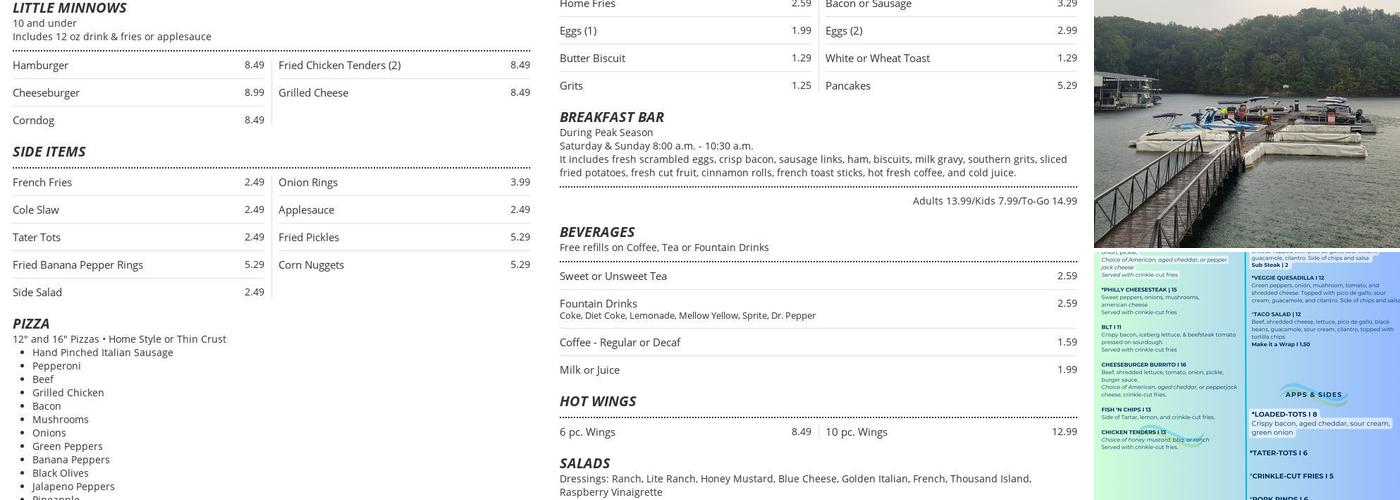 Hard Dock Cafe Menu
