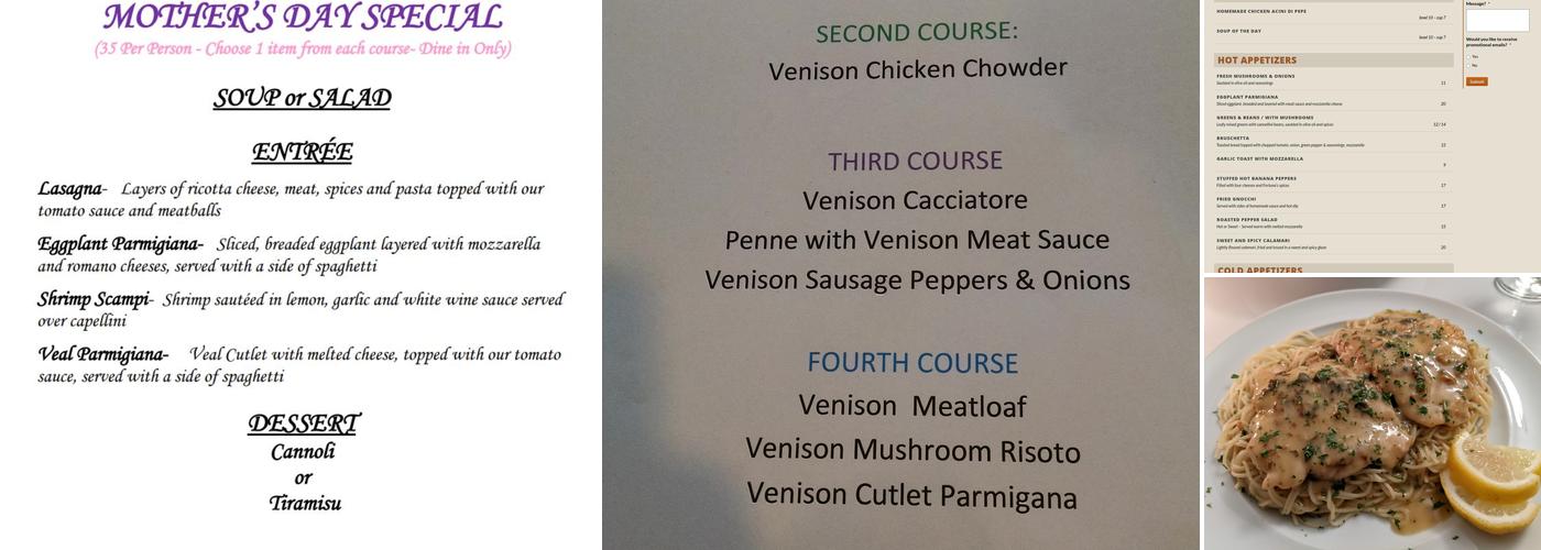 Fortuna’s Restaurant & Banquets Menu