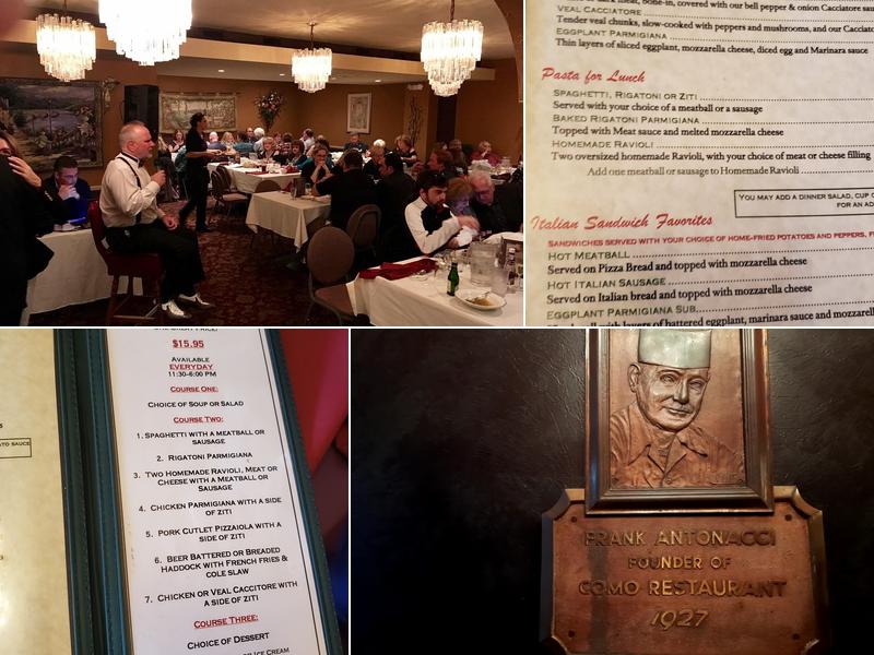 The Como Restaurant and Lounge Menu