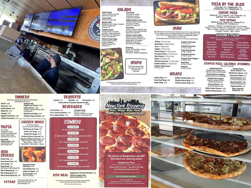 New York Pizzeria Menu