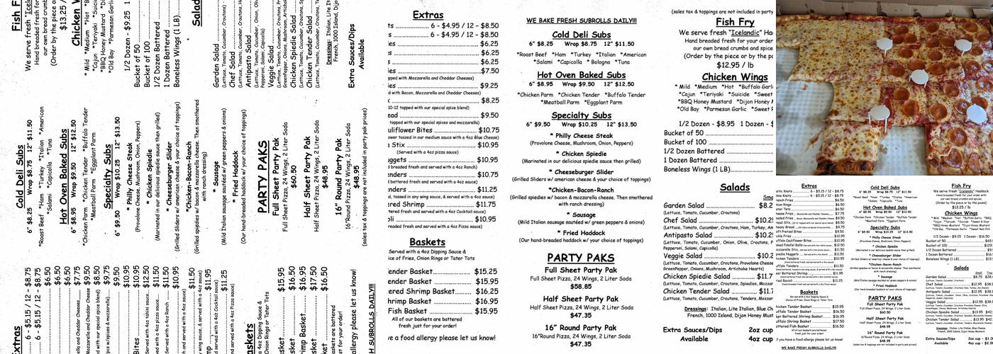 Rossi's Pizza (Johnson City) Menu