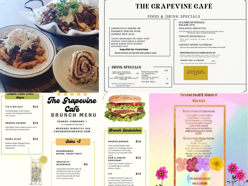 The Grapevine Cafe Menu