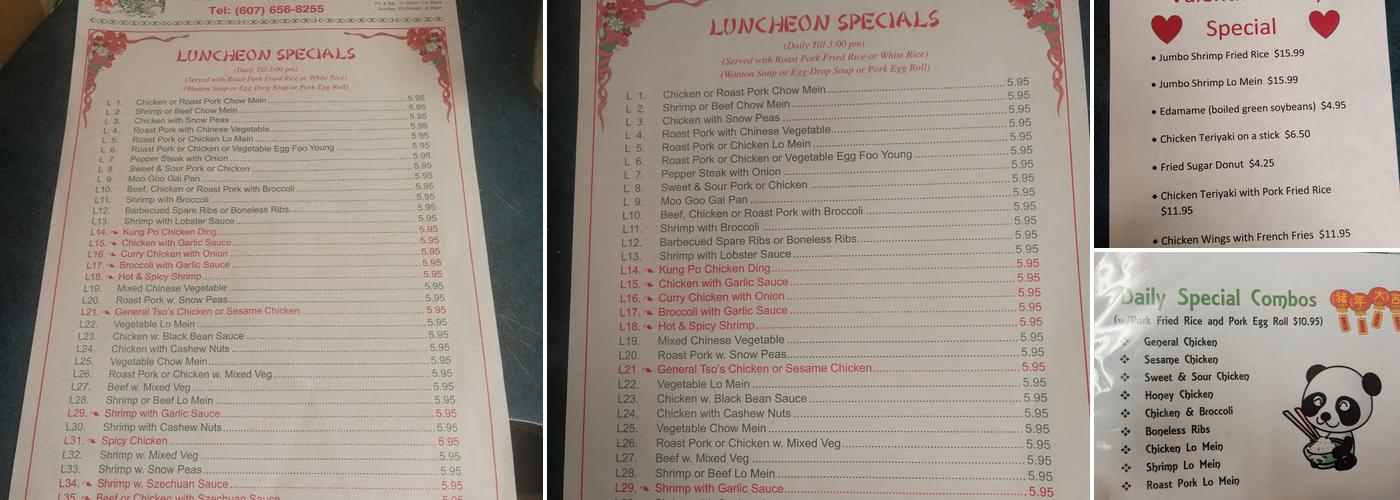 Foo Chow Restaurant Menu