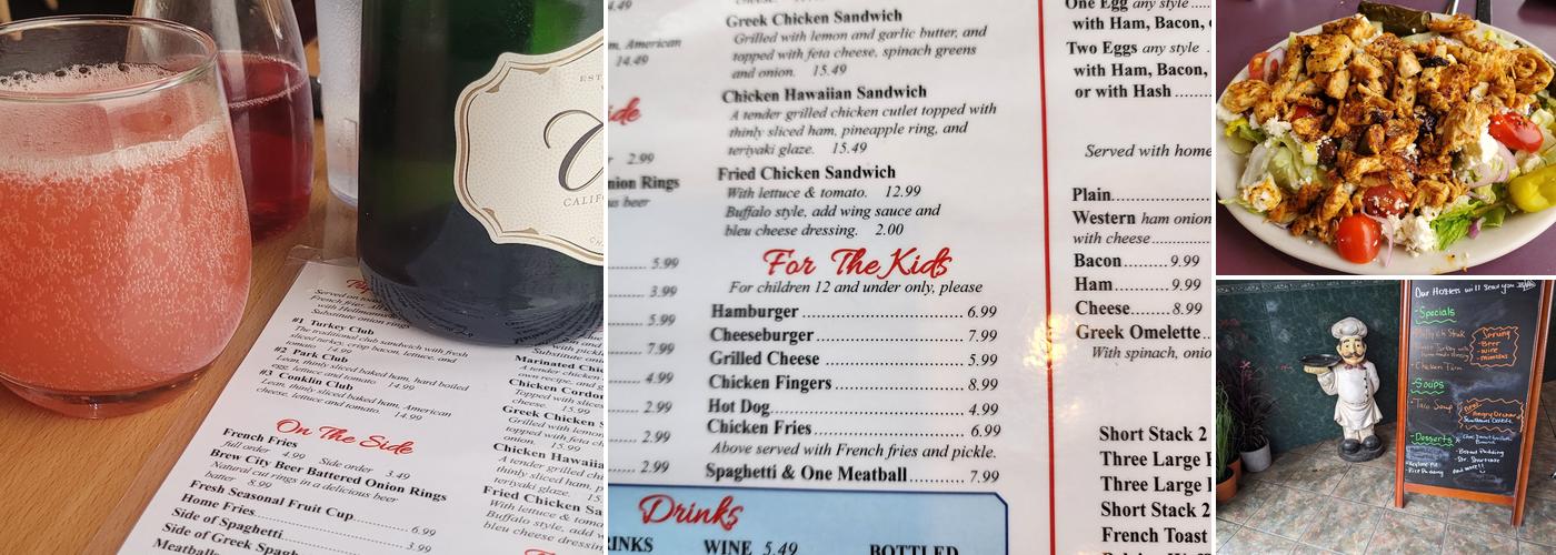 Park Diner Menu
