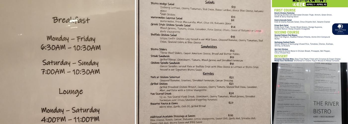 River Bistro Menu