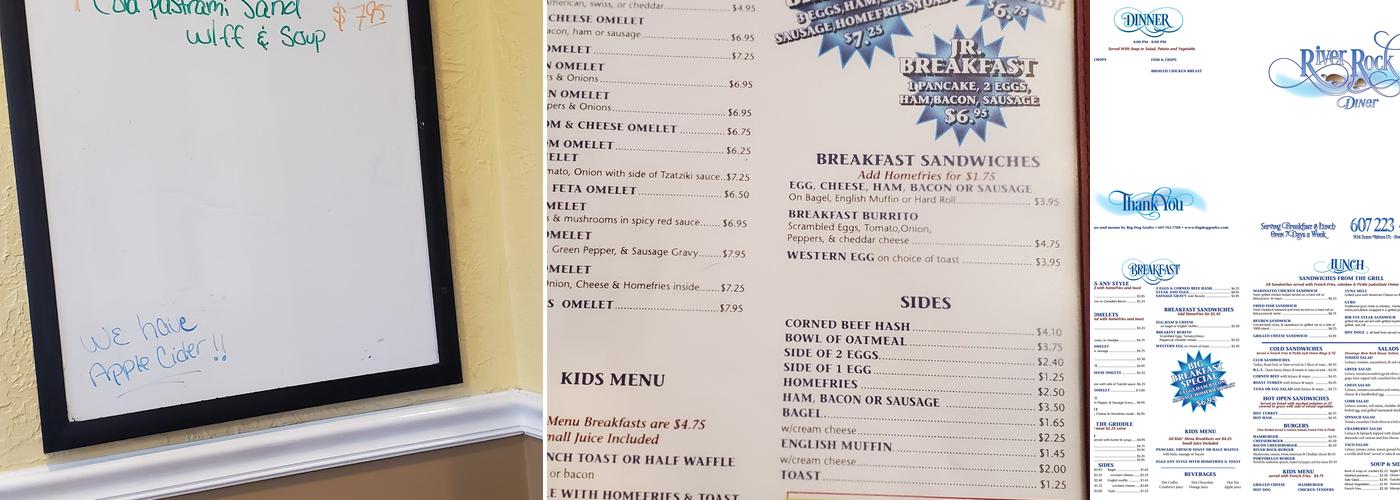 River Rock Diner Menu