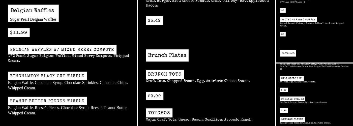 Craft Menu