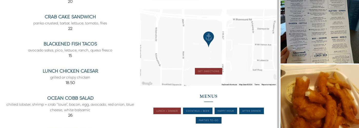 Mitchell's Fish Market Menu