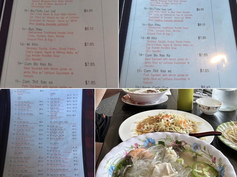 Dalat Restaurant Menu