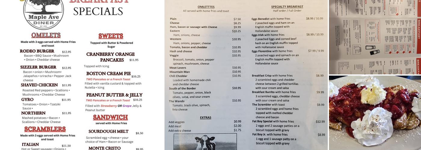 Maple Ave Diner Menu