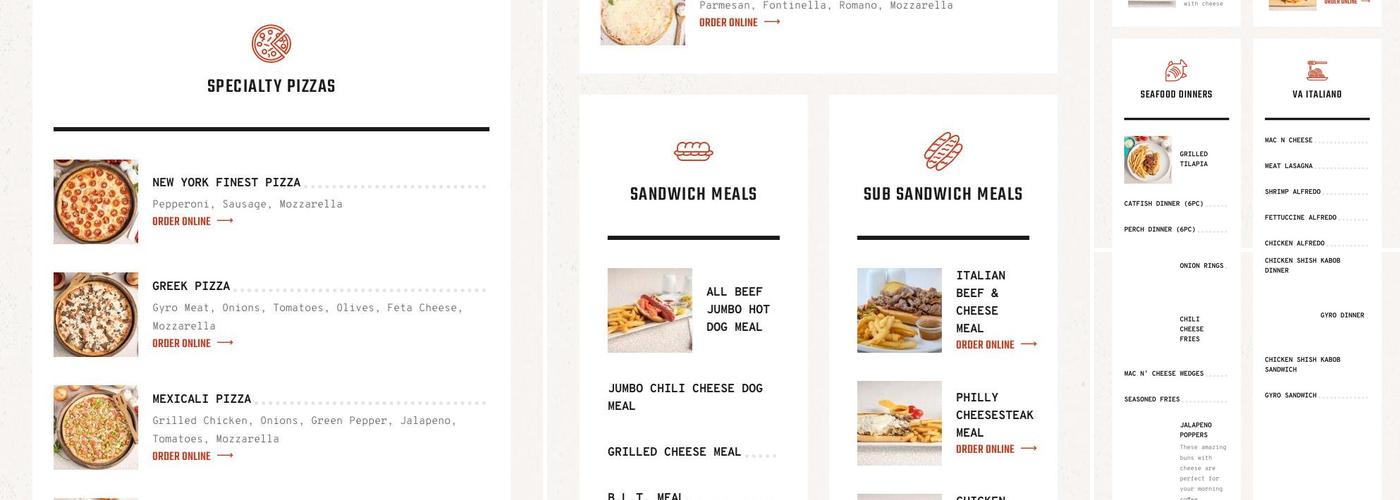 NYPD Menu