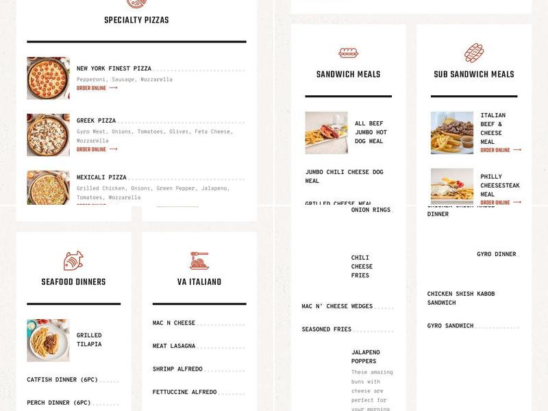 NYPD Menu