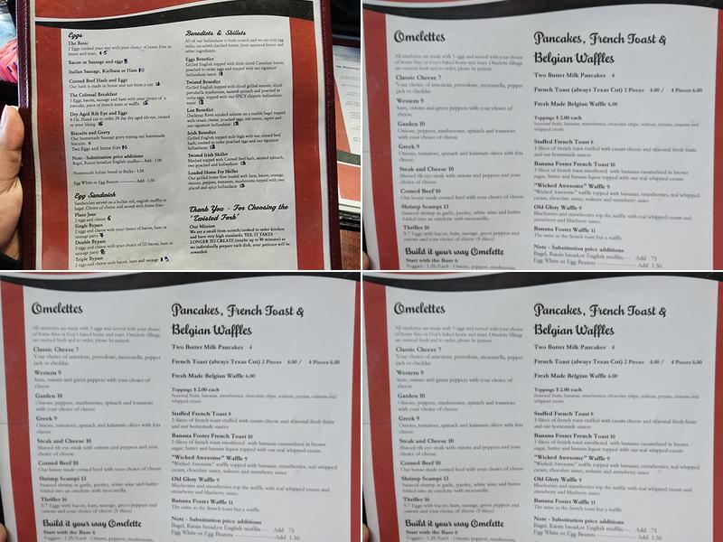 The Twisted Fork Bistro Menu