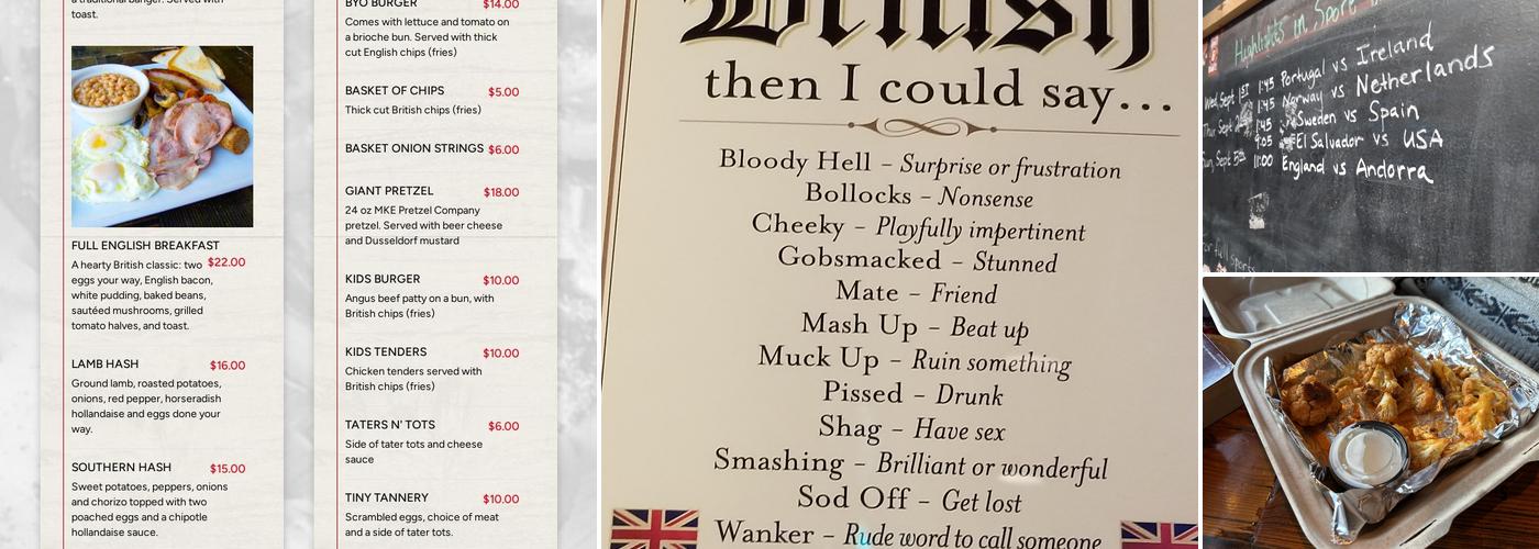 Three Lions Pub Menu