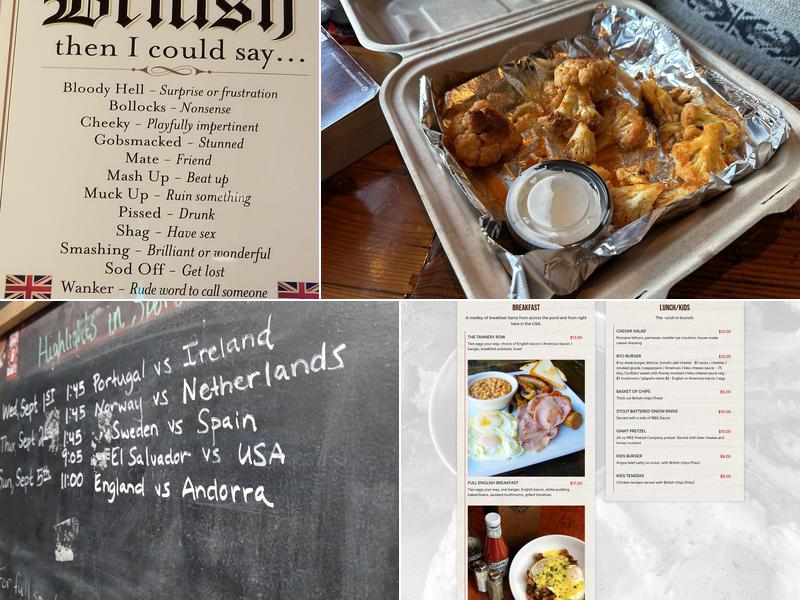 Three Lions Pub Menu