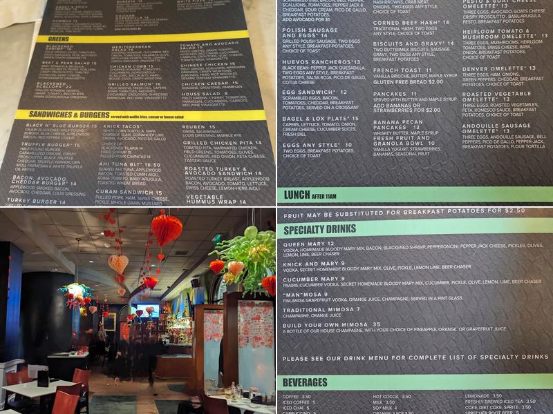 The Knick Menu