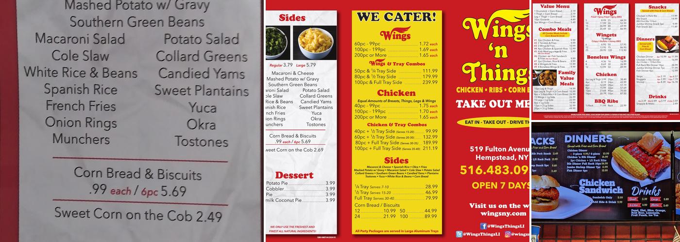 Wings 'n Things Menu