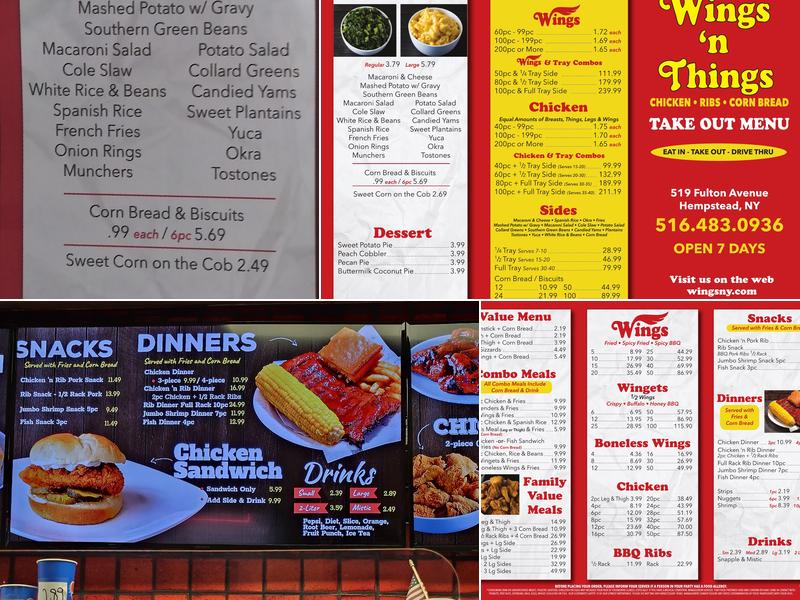 Wings 'n Things Menu