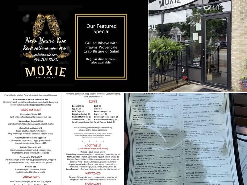 MOXIE Food + Drink Menu