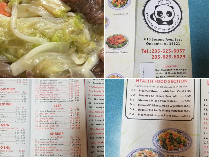 Panda Two Kitchen Menu