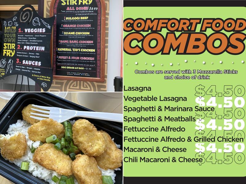 Stir Fry Menu