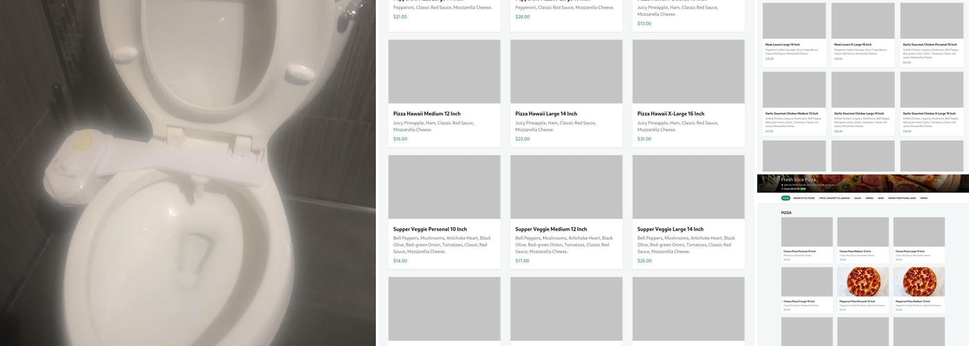 Fresh Slice Pizza Menu