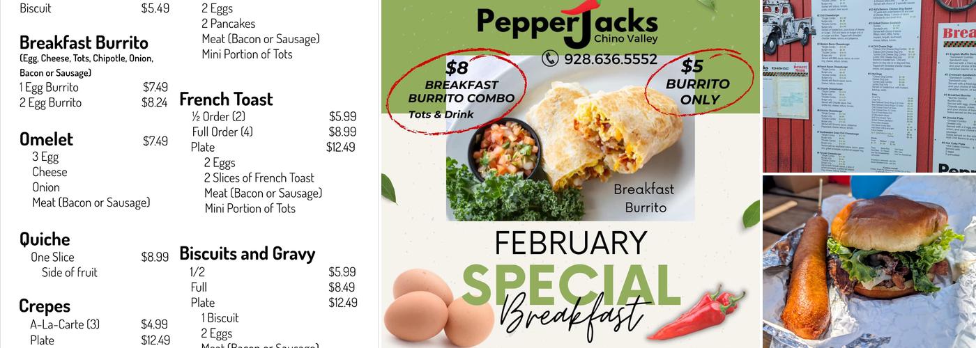 Pepperjacks of Chino Valley Menu
