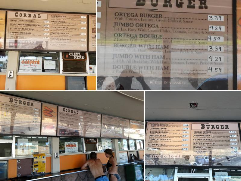 Webster's Country Burger Drive-in Menu