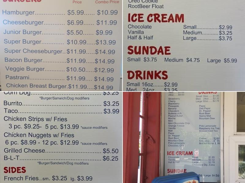 Snowhite Drive In Menu