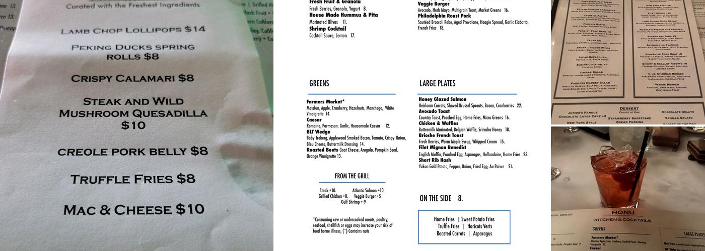 Honu Kitchen & Cocktails Menu