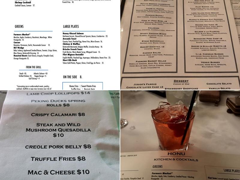 Honu Kitchen & Cocktails Menu