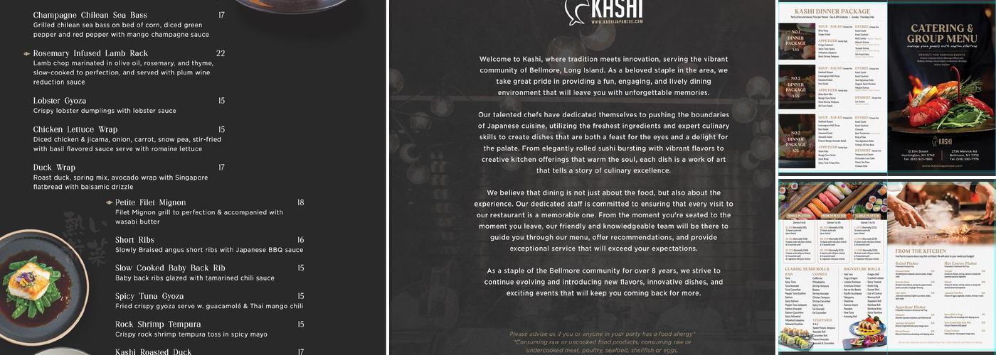 Kashi Menu