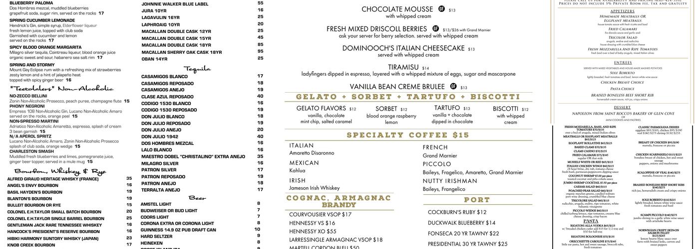 Piccolo Menu