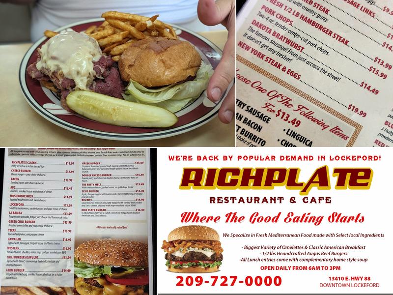 Rich Plate Restaurant & Café Menu