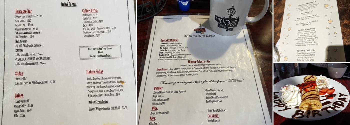 Midtown creperie cafe and catering Menu