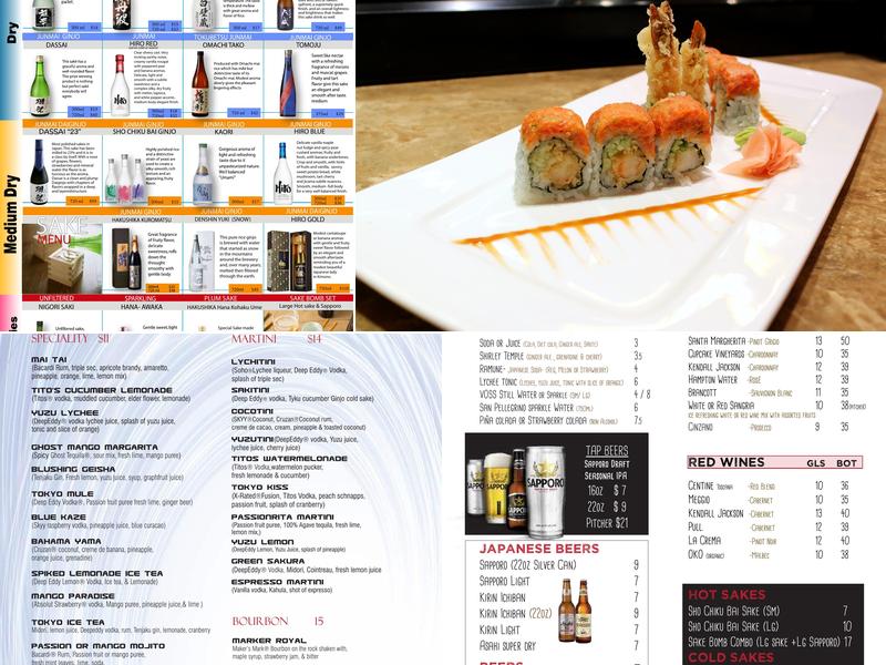 Samurai Hibachi Menu